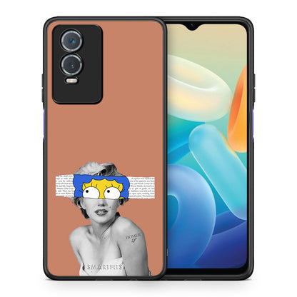 Θήκη Vivo Y76 5G / Y76s / Y74s Sim Merilyn από τη Smartfits με σχέδιο στο πίσω μέρος και μαύρο περίβλημα | Vivo Y76 5G / Y76s / Y74s Sim Merilyn case with colorful back and black bezels