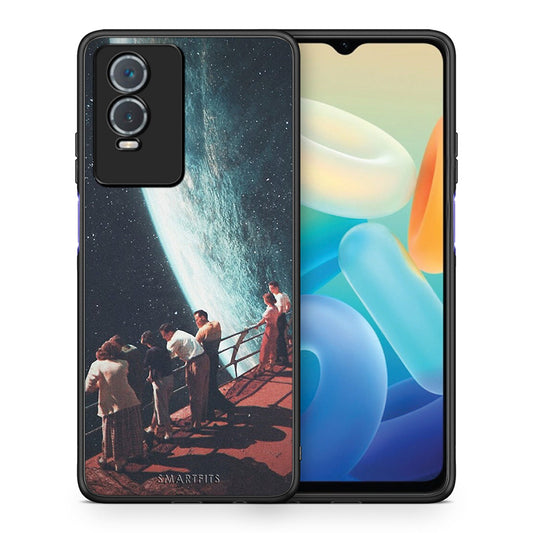 Θήκη Vivo Y76 5G / Y76s / Y74s Surreal View από τη Smartfits με σχέδιο στο πίσω μέρος και μαύρο περίβλημα | Vivo Y76 5G / Y76s / Y74s Surreal View case with colorful back and black bezels