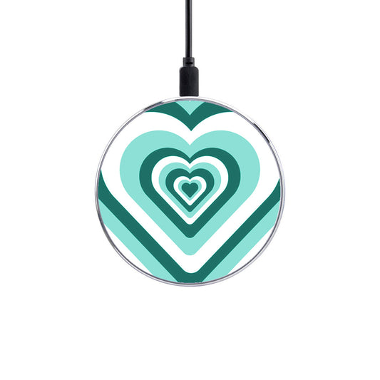 Ασύρματος Φορτιστής με χρώμα Green Hearts – Smartfits