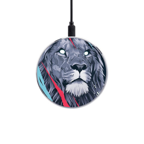 Ασύρματος Φορτιστής με χρώμα PopArt Lion Designer – Smartfits