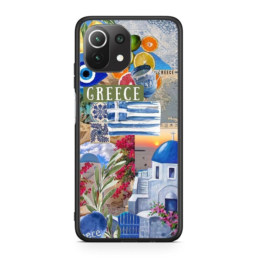Xiaomi 11 Lite / Mi 11 Lite All Greek Θήκη από τη Smartfits με σχέδιο στο πίσω μέρος και μαύρο περίβλημα | Smartphone case with colorful back and black bezels by Smartfits