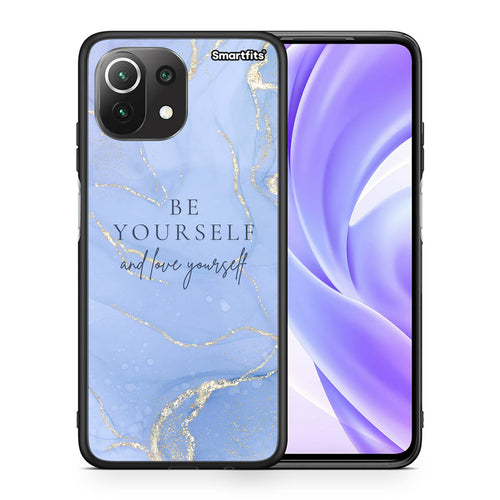 Θήκη Xiaomi 11 Lite/Mi 11 Lite Be Yourself από τη Smartfits με σχέδιο στο πίσω μέρος και μαύρο περίβλημα | Xiaomi 11 Lite/Mi 11 Lite Be Yourself case with colorful back and black bezels