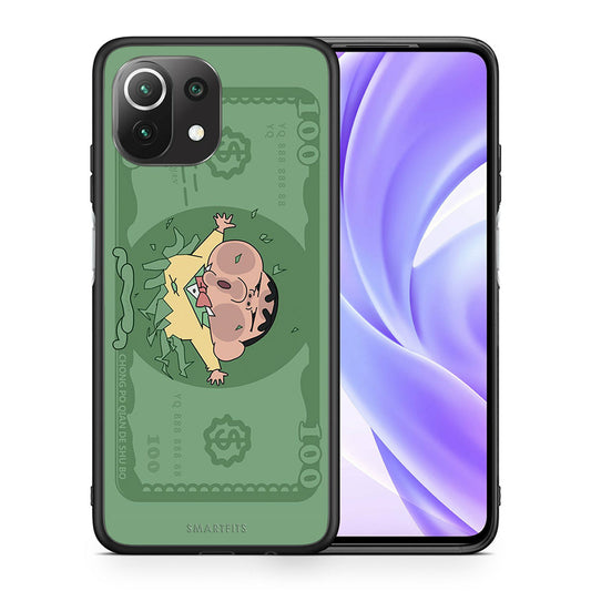 Θήκη Αγίου Βαλεντίνου Xiaomi 11 Lite / Mi 11 Lite Big Money από τη Smartfits με σχέδιο στο πίσω μέρος και μαύρο περίβλημα | Xiaomi 11 Lite / Mi 11 Lite Big Money case with colorful back and black bezels