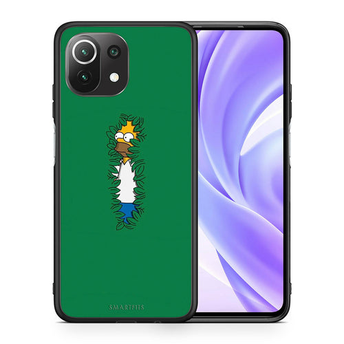 Θήκη Αγίου Βαλεντίνου Xiaomi 11 Lite / Mi 11 Lite Bush Man από τη Smartfits με σχέδιο στο πίσω μέρος και μαύρο περίβλημα | Xiaomi 11 Lite / Mi 11 Lite Bush Man case with colorful back and black bezels