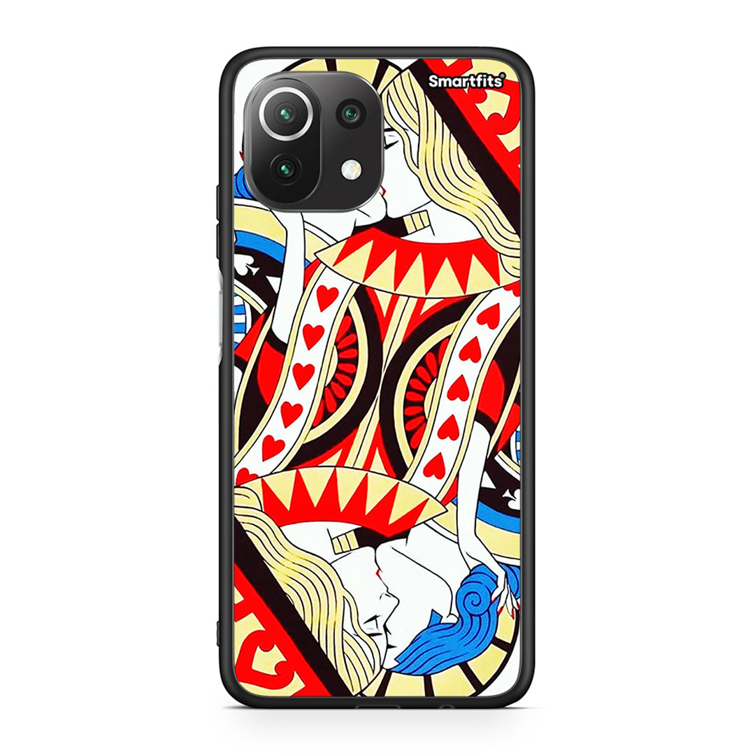 Xiaomi 11 Lite/Mi 11 Lite Card Love θήκη από τη Smartfits με σχέδιο στο πίσω μέρος και μαύρο περίβλημα | Smartphone case with colorful back and black bezels by Smartfits