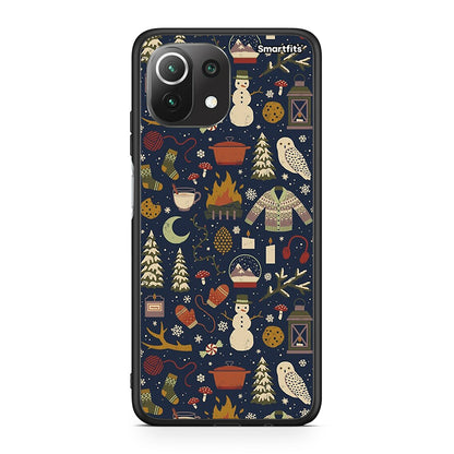 Xiaomi 11 Lite/Mi 11 Lite Christmas Elements θήκη από τη Smartfits με σχέδιο στο πίσω μέρος και μαύρο περίβλημα | Smartphone case with colorful back and black bezels by Smartfits