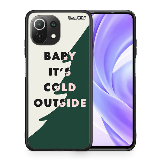 Θήκη Xiaomi 11 Lite/Mi 11 Lite Cold Outside από τη Smartfits με σχέδιο στο πίσω μέρος και μαύρο περίβλημα | Xiaomi 11 Lite/Mi 11 Lite Cold Outside case with colorful back and black bezels