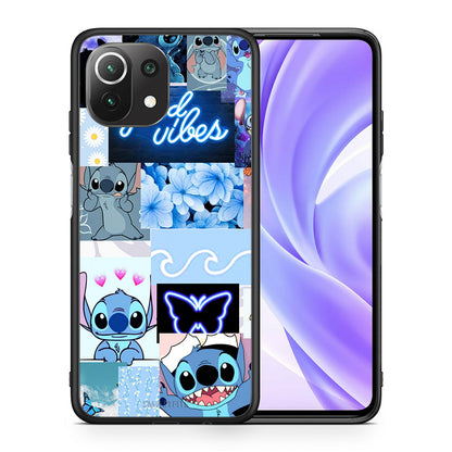 Θήκη Αγίου Βαλεντίνου Xiaomi 11 Lite / Mi 11 Lite Collage Good Vibes από τη Smartfits με σχέδιο στο πίσω μέρος και μαύρο περίβλημα | Xiaomi 11 Lite / Mi 11 Lite Collage Good Vibes case with colorful back and black bezels