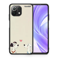Thumbnail for Θήκη Xiaomi 11 Lite/Mi 11 Lite Dalmatians Love από τη Smartfits με σχέδιο στο πίσω μέρος και μαύρο περίβλημα | Xiaomi 11 Lite/Mi 11 Lite Dalmatians Love case with colorful back and black bezels