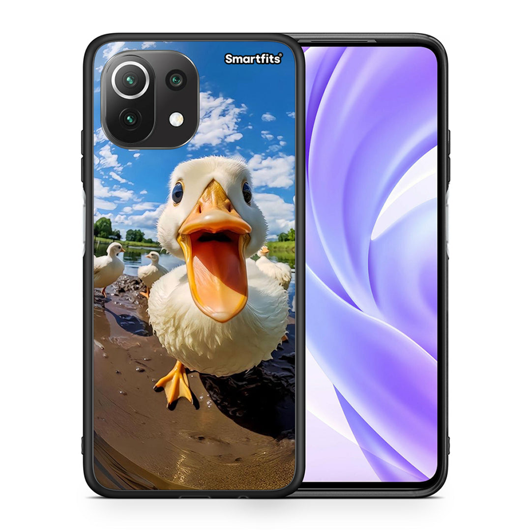 Θήκη Xiaomi 11 Lite/Mi 11 Lite Duck Face από τη Smartfits με σχέδιο στο πίσω μέρος και μαύρο περίβλημα | Xiaomi 11 Lite/Mi 11 Lite Duck Face case with colorful back and black bezels