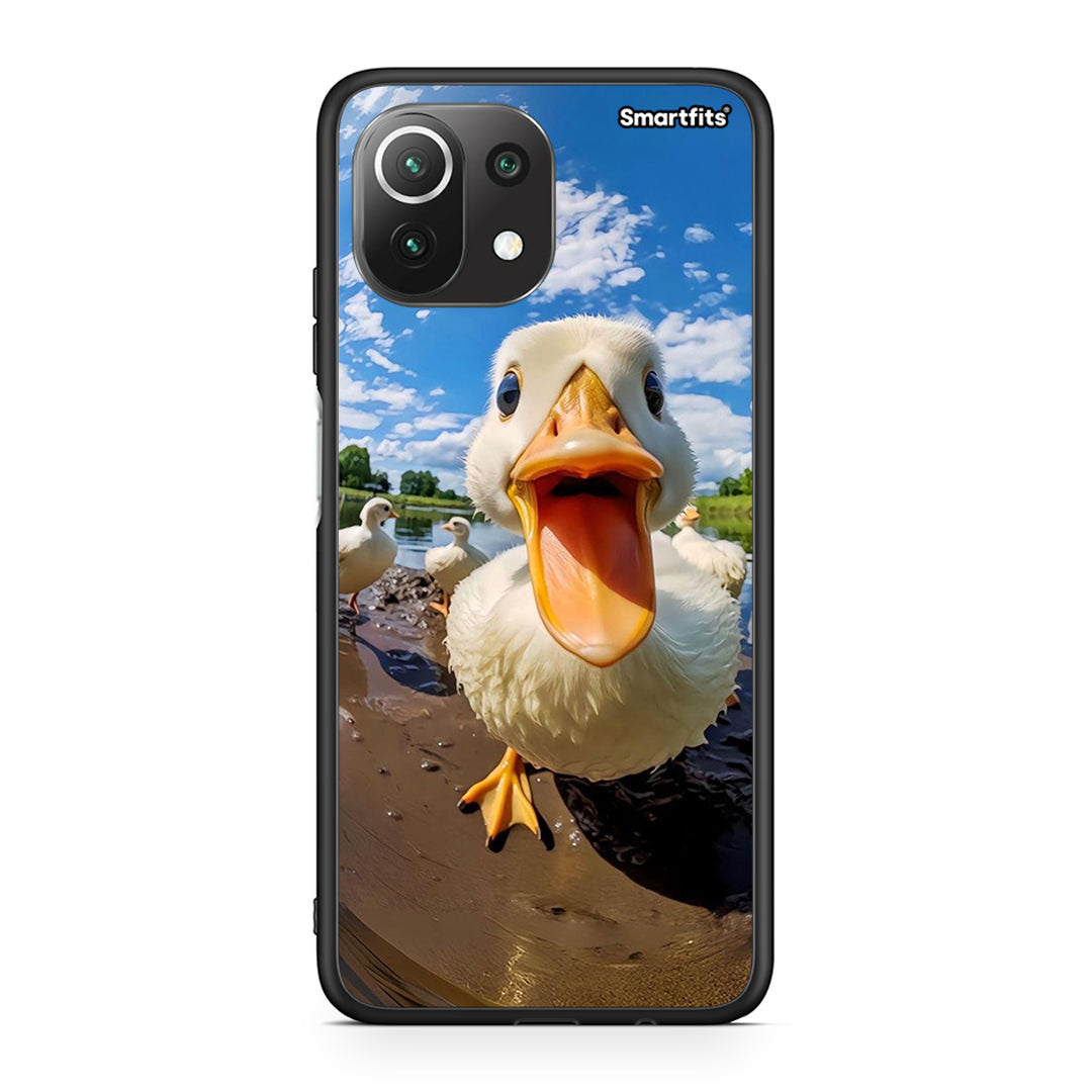 Xiaomi 11 Lite/Mi 11 Lite Duck Face θήκη από τη Smartfits με σχέδιο στο πίσω μέρος και μαύρο περίβλημα | Smartphone case with colorful back and black bezels by Smartfits