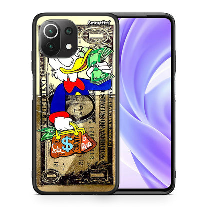 Θήκη Xiaomi 11 Lite / Mi 11 Lite Duck Money από τη Smartfits με σχέδιο στο πίσω μέρος και μαύρο περίβλημα | Xiaomi 11 Lite / Mi 11 Lite Duck Money case with colorful back and black bezels