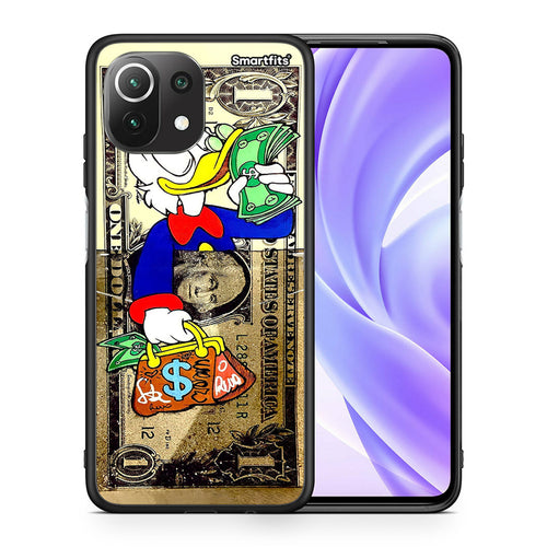 Θήκη Xiaomi 11 Lite / Mi 11 Lite Duck Money από τη Smartfits με σχέδιο στο πίσω μέρος και μαύρο περίβλημα | Xiaomi 11 Lite / Mi 11 Lite Duck Money case with colorful back and black bezels