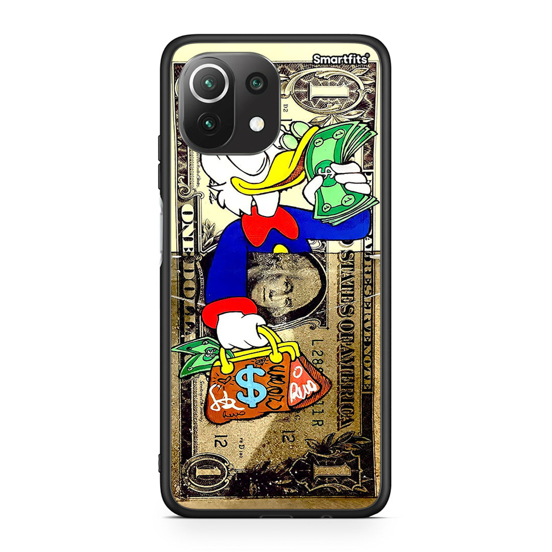 Xiaomi 11 Lite / Mi 11 Lite Duck Money Θήκη από τη Smartfits με σχέδιο στο πίσω μέρος και μαύρο περίβλημα | Smartphone case with colorful back and black bezels by Smartfits
