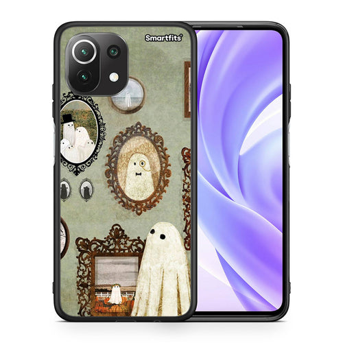 Θήκη Xiaomi 11 Lite / Mi 11 Lite Halloween Ghost Season από τη Smartfits με σχέδιο στο πίσω μέρος και μαύρο περίβλημα | Xiaomi 11 Lite / Mi 11 Lite Halloween Ghost Season case with colorful back and black bezels