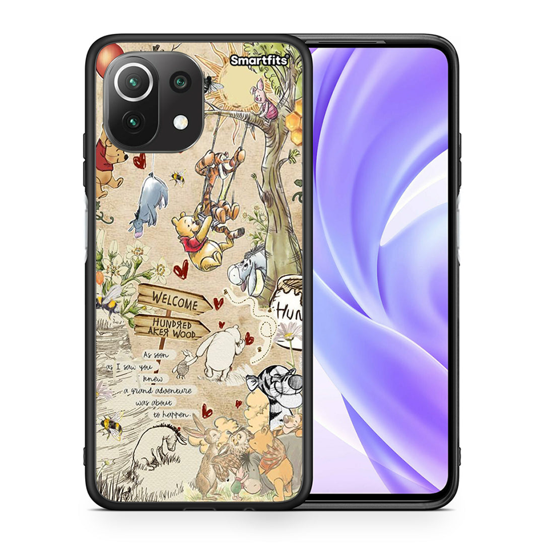 Θήκη Xiaomi 11 Lite/Mi 11 Lite Happy Friends από τη Smartfits με σχέδιο στο πίσω μέρος και μαύρο περίβλημα | Xiaomi 11 Lite/Mi 11 Lite Happy Friends case with colorful back and black bezels