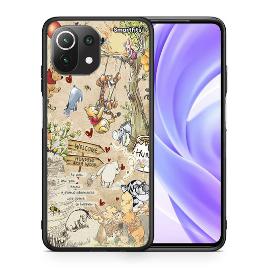 Θήκη Xiaomi 11 Lite/Mi 11 Lite Happy Friends από τη Smartfits με σχέδιο στο πίσω μέρος και μαύρο περίβλημα | Xiaomi 11 Lite/Mi 11 Lite Happy Friends case with colorful back and black bezels