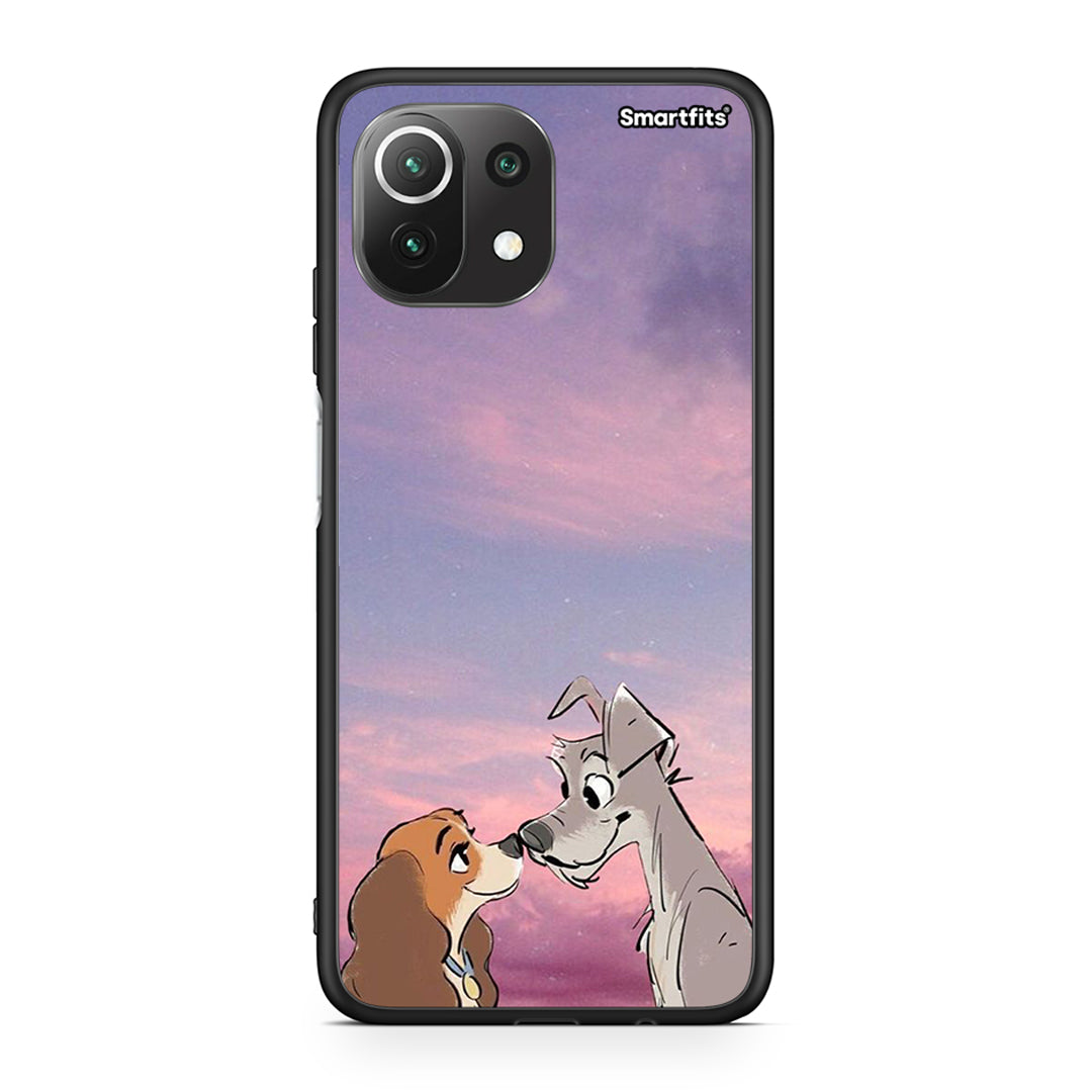 Xiaomi 11 Lite/Mi 11 Lite Lady And Tramp θήκη από τη Smartfits με σχέδιο στο πίσω μέρος και μαύρο περίβλημα | Smartphone case with colorful back and black bezels by Smartfits