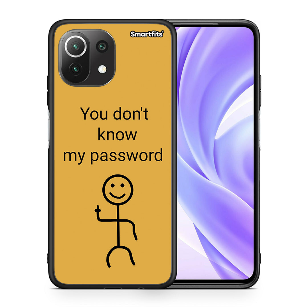 Θήκη Xiaomi 11 Lite / Mi 11 Lite My Password από τη Smartfits με σχέδιο στο πίσω μέρος και μαύρο περίβλημα | Xiaomi 11 Lite / Mi 11 Lite My Password case with colorful back and black bezels