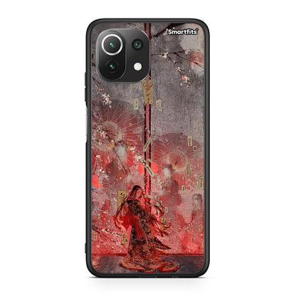 Xiaomi 11 Lite/Mi 11 Lite Nezuko Kamado θήκη από τη Smartfits με σχέδιο στο πίσω μέρος και μαύρο περίβλημα | Smartphone case with colorful back and black bezels by Smartfits