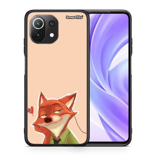 Θήκη Xiaomi 11 Lite/Mi 11 Lite Nick Wilde And Judy Hopps Love 1 από τη Smartfits με σχέδιο στο πίσω μέρος και μαύρο περίβλημα | Xiaomi 11 Lite/Mi 11 Lite Nick Wilde And Judy Hopps Love 1 case with colorful back and black bezels