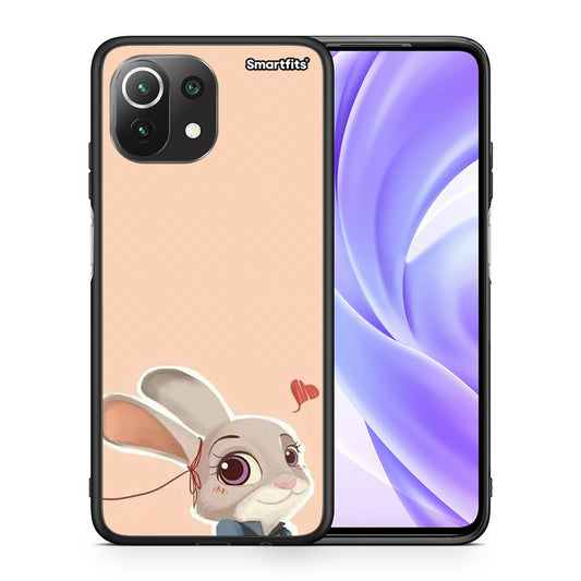 Θήκη Xiaomi 11 Lite/Mi 11 Lite Nick Wilde And Judy Hopps Love 2 από τη Smartfits με σχέδιο στο πίσω μέρος και μαύρο περίβλημα | Xiaomi 11 Lite/Mi 11 Lite Nick Wilde And Judy Hopps Love 2 case with colorful back and black bezels