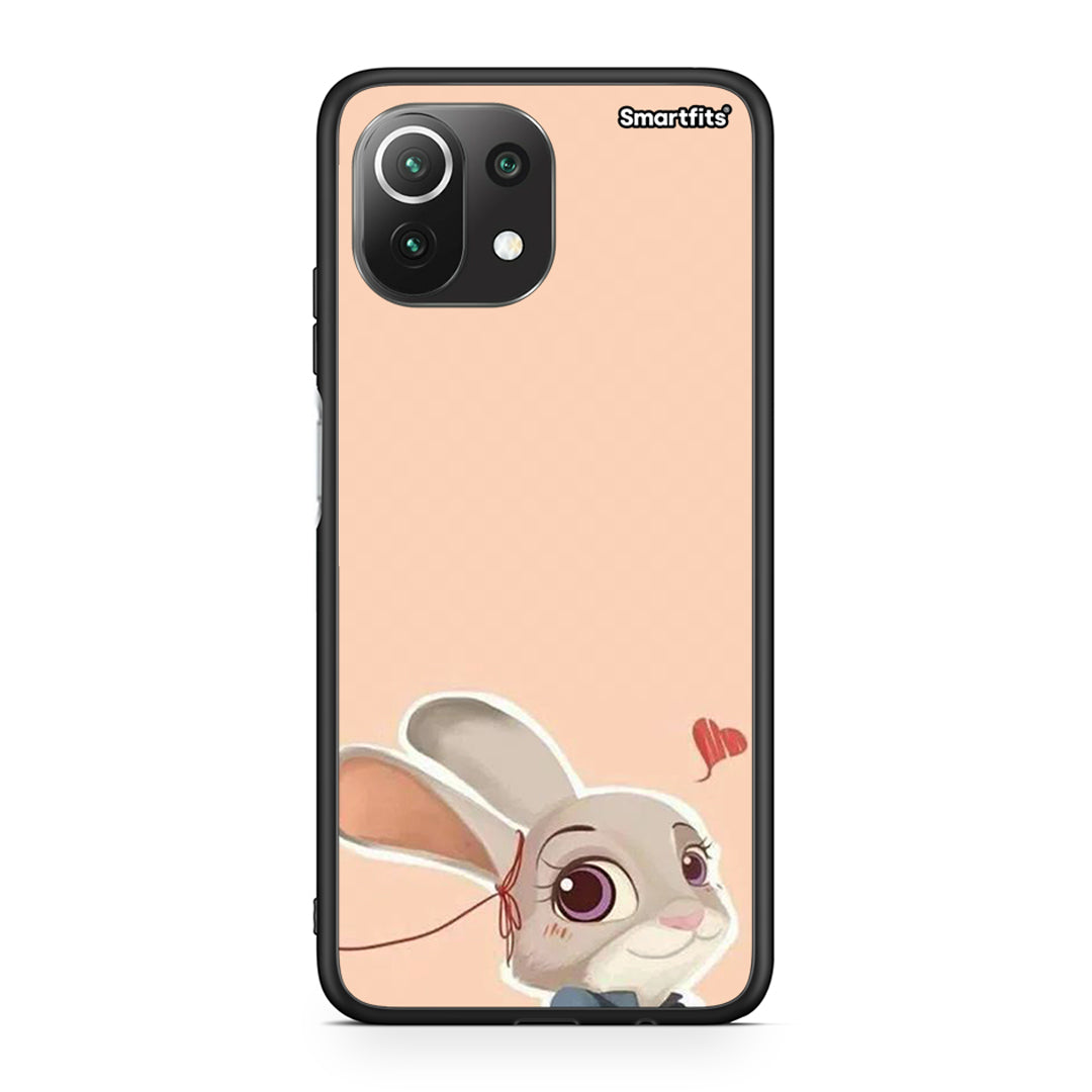 Xiaomi 11 Lite/Mi 11 Lite Nick Wilde And Judy Hopps Love 2 θήκη από τη Smartfits με σχέδιο στο πίσω μέρος και μαύρο περίβλημα | Smartphone case with colorful back and black bezels by Smartfits