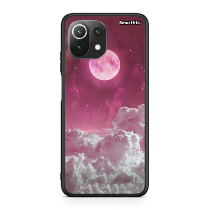 Xiaomi 11 Lite / Mi 11 Lite Pink Moon Θήκη από τη Smartfits με σχέδιο στο πίσω μέρος και μαύρο περίβλημα | Smartphone case with colorful back and black bezels by Smartfits