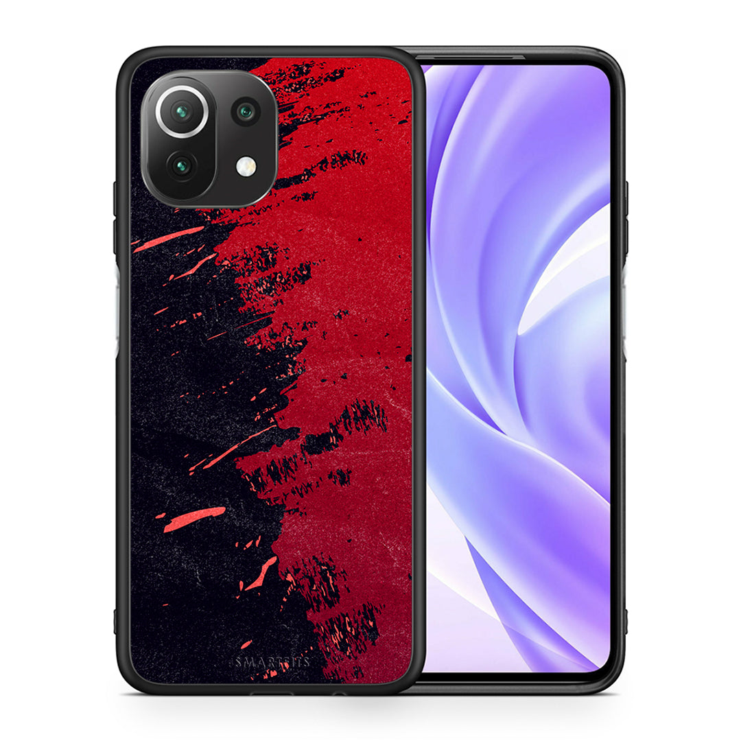Θήκη Αγίου Βαλεντίνου Xiaomi 11 Lite / Mi 11 Lite Red Paint από τη Smartfits με σχέδιο στο πίσω μέρος και μαύρο περίβλημα | Xiaomi 11 Lite / Mi 11 Lite Red Paint case with colorful back and black bezels