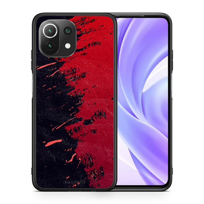 Θήκη Αγίου Βαλεντίνου Xiaomi 11 Lite / Mi 11 Lite Red Paint από τη Smartfits με σχέδιο στο πίσω μέρος και μαύρο περίβλημα | Xiaomi 11 Lite / Mi 11 Lite Red Paint case with colorful back and black bezels