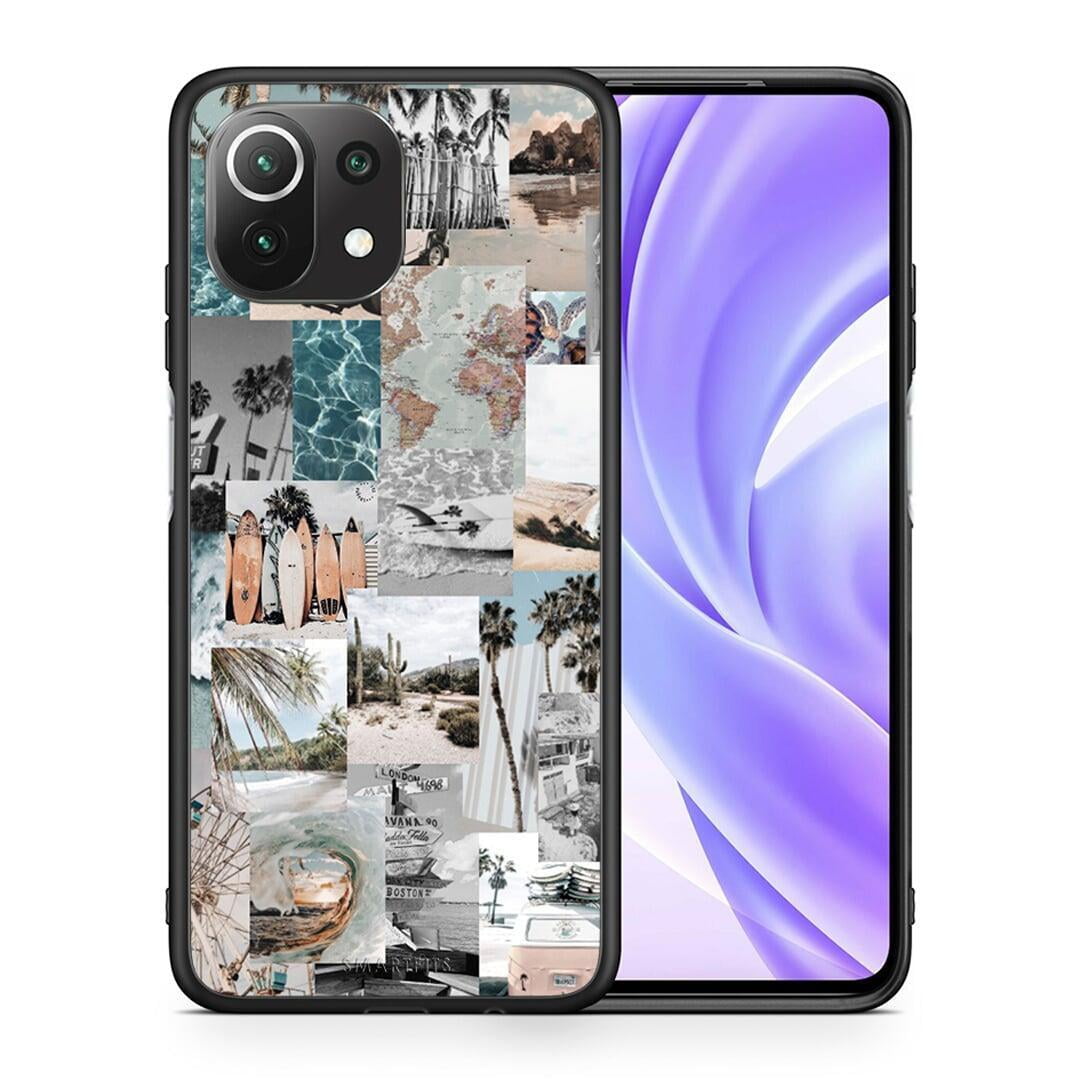 Θήκη Xiaomi 11 Lite / Mi 11 Lite Retro Beach Life από τη Smartfits με σχέδιο στο πίσω μέρος και μαύρο περίβλημα | Xiaomi 11 Lite / Mi 11 Lite Retro Beach Life case with colorful back and black bezels
