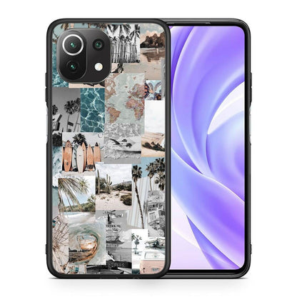 Θήκη Xiaomi 11 Lite / Mi 11 Lite Retro Beach Life από τη Smartfits με σχέδιο στο πίσω μέρος και μαύρο περίβλημα | Xiaomi 11 Lite / Mi 11 Lite Retro Beach Life case with colorful back and black bezels