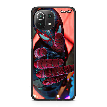 Xiaomi 11 Lite / Mi 11 Lite Spider Hand Θήκη από τη Smartfits με σχέδιο στο πίσω μέρος και μαύρο περίβλημα | Smartphone case with colorful back and black bezels by Smartfits