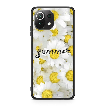 Xiaomi 11 Lite / Mi 11 Lite Summer Daisies Θήκη από τη Smartfits με σχέδιο στο πίσω μέρος και μαύρο περίβλημα | Smartphone case with colorful back and black bezels by Smartfits