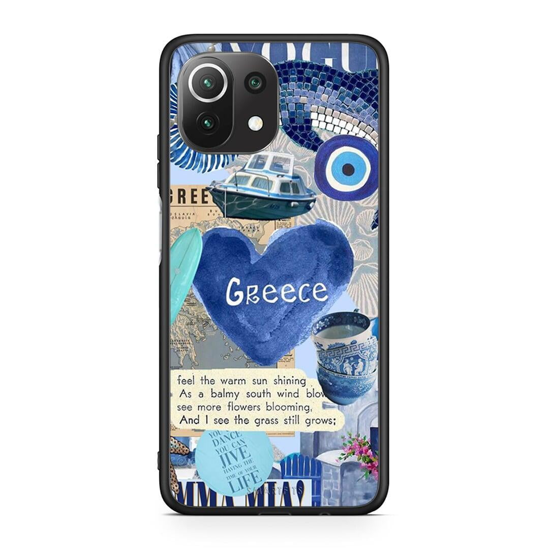 Xiaomi 11 Lite / Mi 11 Lite Summer In Greece Θήκη από τη Smartfits με σχέδιο στο πίσω μέρος και μαύρο περίβλημα | Smartphone case with colorful back and black bezels by Smartfits