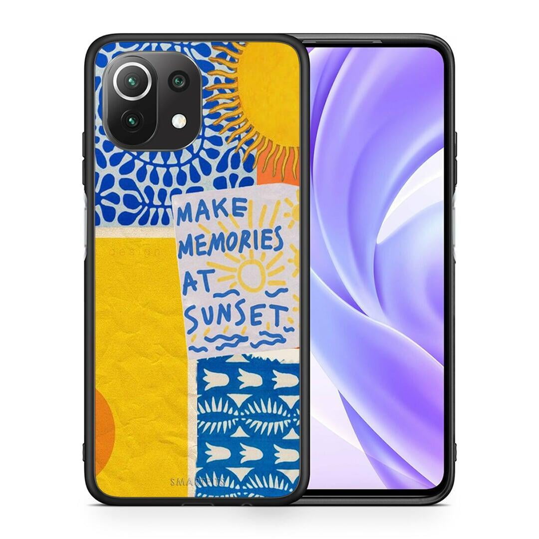 Θήκη Xiaomi 11 Lite / Mi 11 Lite Sunset Memories από τη Smartfits με σχέδιο στο πίσω μέρος και μαύρο περίβλημα | Xiaomi 11 Lite / Mi 11 Lite Sunset Memories case with colorful back and black bezels