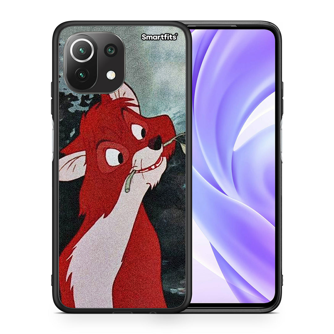 Θήκη Xiaomi 11 Lite/Mi 11 Lite Tod And Vixey Love 1 από τη Smartfits με σχέδιο στο πίσω μέρος και μαύρο περίβλημα | Xiaomi 11 Lite/Mi 11 Lite Tod And Vixey Love 1 case with colorful back and black bezels