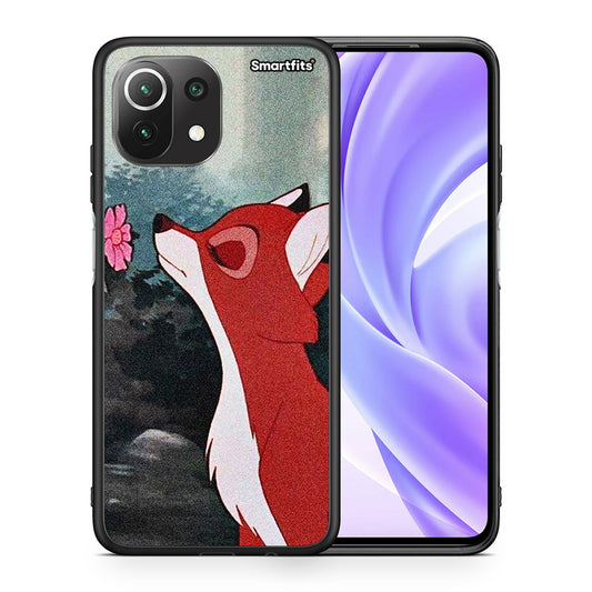 Θήκη Xiaomi 11 Lite/Mi 11 Lite Tod And Vixey Love 2 από τη Smartfits με σχέδιο στο πίσω μέρος και μαύρο περίβλημα | Xiaomi 11 Lite/Mi 11 Lite Tod And Vixey Love 2 case with colorful back and black bezels