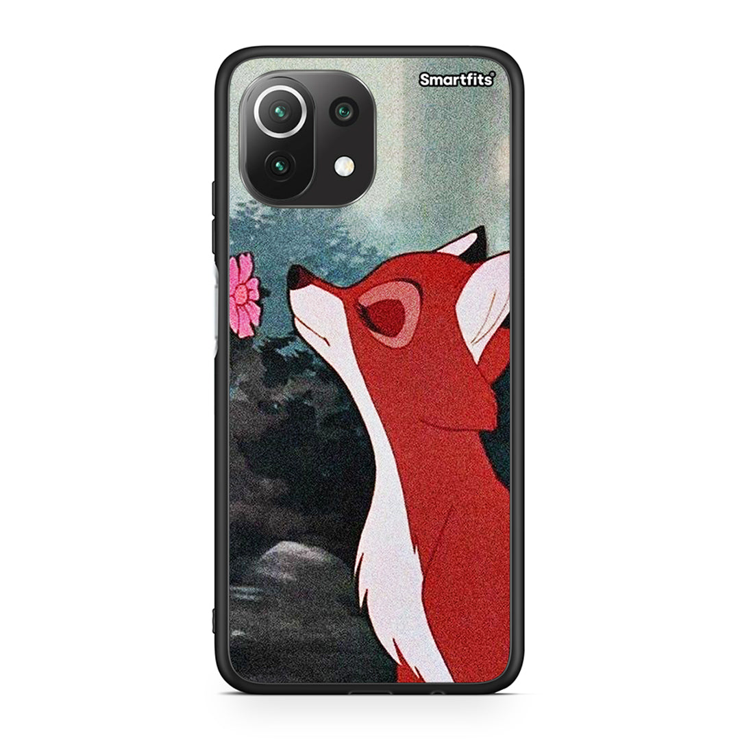 Xiaomi 11 Lite/Mi 11 Lite Tod And Vixey Love 2 θήκη από τη Smartfits με σχέδιο στο πίσω μέρος και μαύρο περίβλημα | Smartphone case with colorful back and black bezels by Smartfits