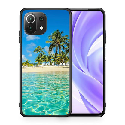 Θήκη Xiaomi 11 Lite / Mi 11 Lite Tropical Vibes από τη Smartfits με σχέδιο στο πίσω μέρος και μαύρο περίβλημα | Xiaomi 11 Lite / Mi 11 Lite Tropical Vibes case with colorful back and black bezels
