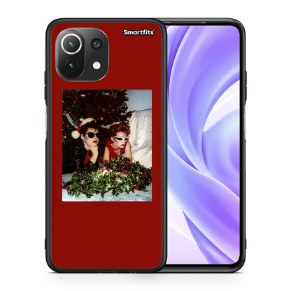 Θήκη Xiaomi 11 Lite/Mi 11 Lite Waiting For Xmas από τη Smartfits με σχέδιο στο πίσω μέρος και μαύρο περίβλημα | Xiaomi 11 Lite/Mi 11 Lite Waiting For Xmas case with colorful back and black bezels