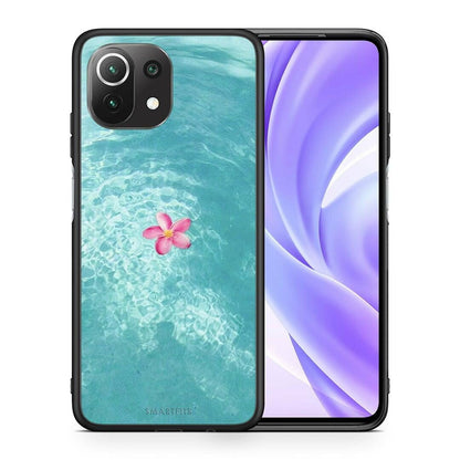 Θήκη Xiaomi 11 Lite / Mi 11 Lite Water Flower από τη Smartfits με σχέδιο στο πίσω μέρος και μαύρο περίβλημα | Xiaomi 11 Lite / Mi 11 Lite Water Flower case with colorful back and black bezels