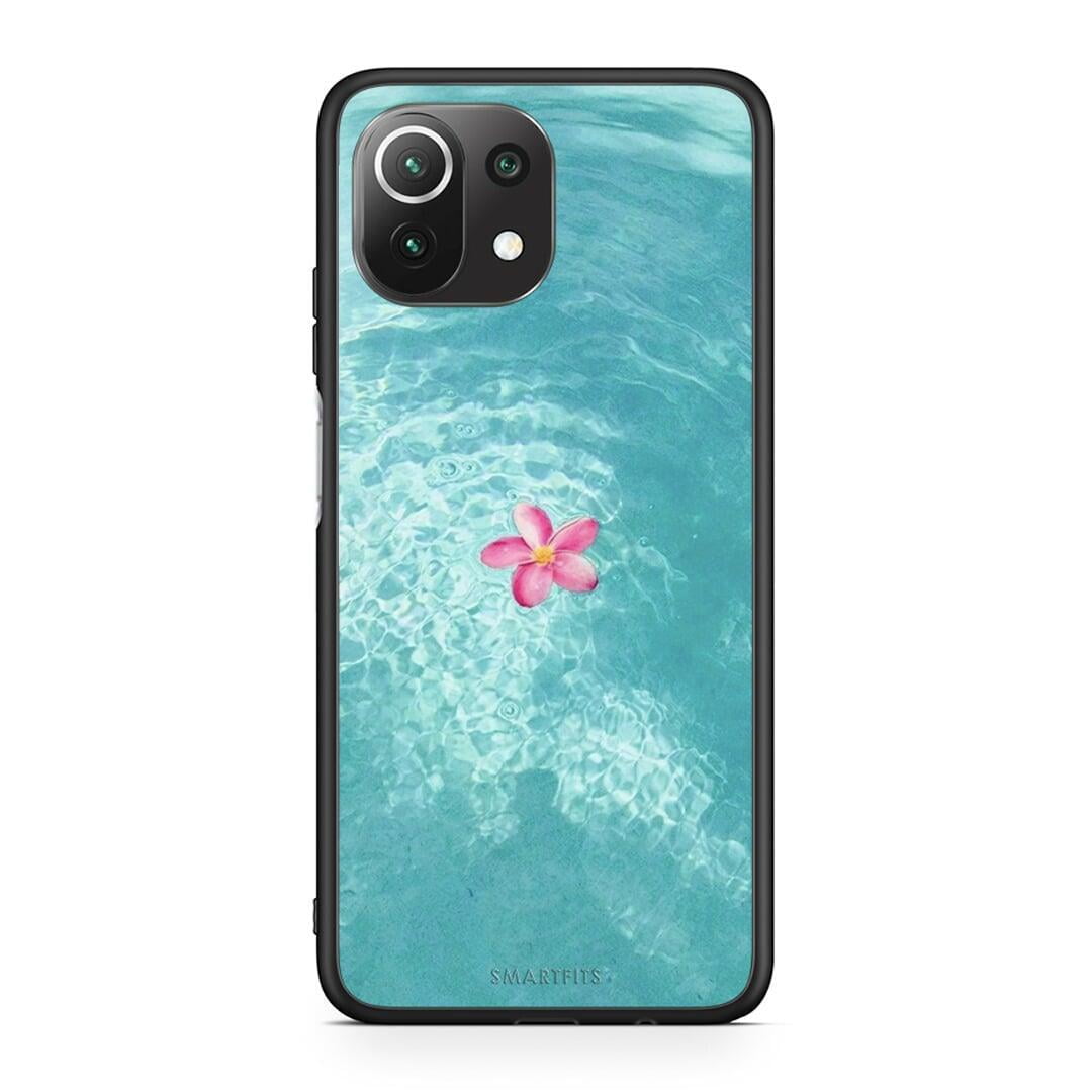 Xiaomi 11 Lite / Mi 11 Lite Water Flower Θήκη από τη Smartfits με σχέδιο στο πίσω μέρος και μαύρο περίβλημα | Smartphone case with colorful back and black bezels by Smartfits