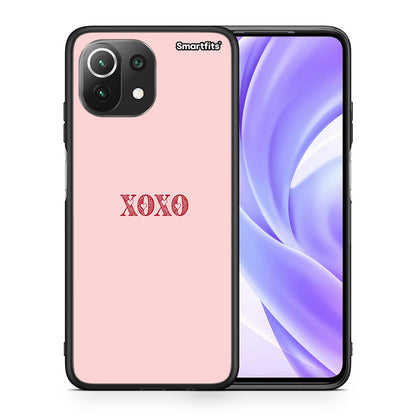 Θήκη Xiaomi 11 Lite/Mi 11 Lite XOXO Love από τη Smartfits με σχέδιο στο πίσω μέρος και μαύρο περίβλημα | Xiaomi 11 Lite/Mi 11 Lite XOXO Love case with colorful back and black bezels