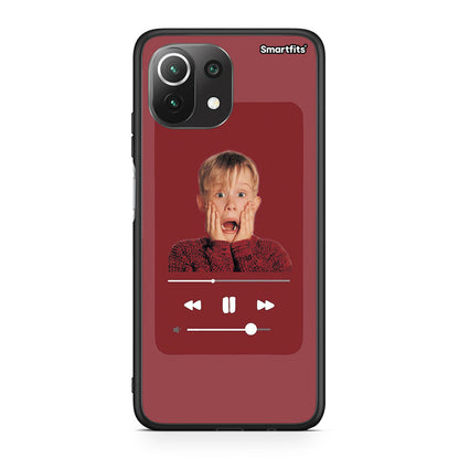 Xiaomi 11 Lite/Mi 11 Lite Xmas Alone Music θήκη από τη Smartfits με σχέδιο στο πίσω μέρος και μαύρο περίβλημα | Smartphone case with colorful back and black bezels by Smartfits