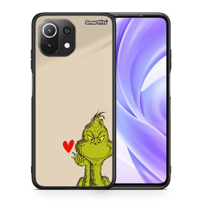 Θήκη Xiaomi 11 Lite/Mi 11 Lite Xmas Grinch από τη Smartfits με σχέδιο στο πίσω μέρος και μαύρο περίβλημα | Xiaomi 11 Lite/Mi 11 Lite Xmas Grinch case with colorful back and black bezels