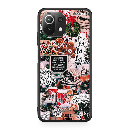 Xiaomi 11 Lite/Mi 11 Lite Xmas Habbits θήκη από τη Smartfits με σχέδιο στο πίσω μέρος και μαύρο περίβλημα | Smartphone case with colorful back and black bezels by Smartfits