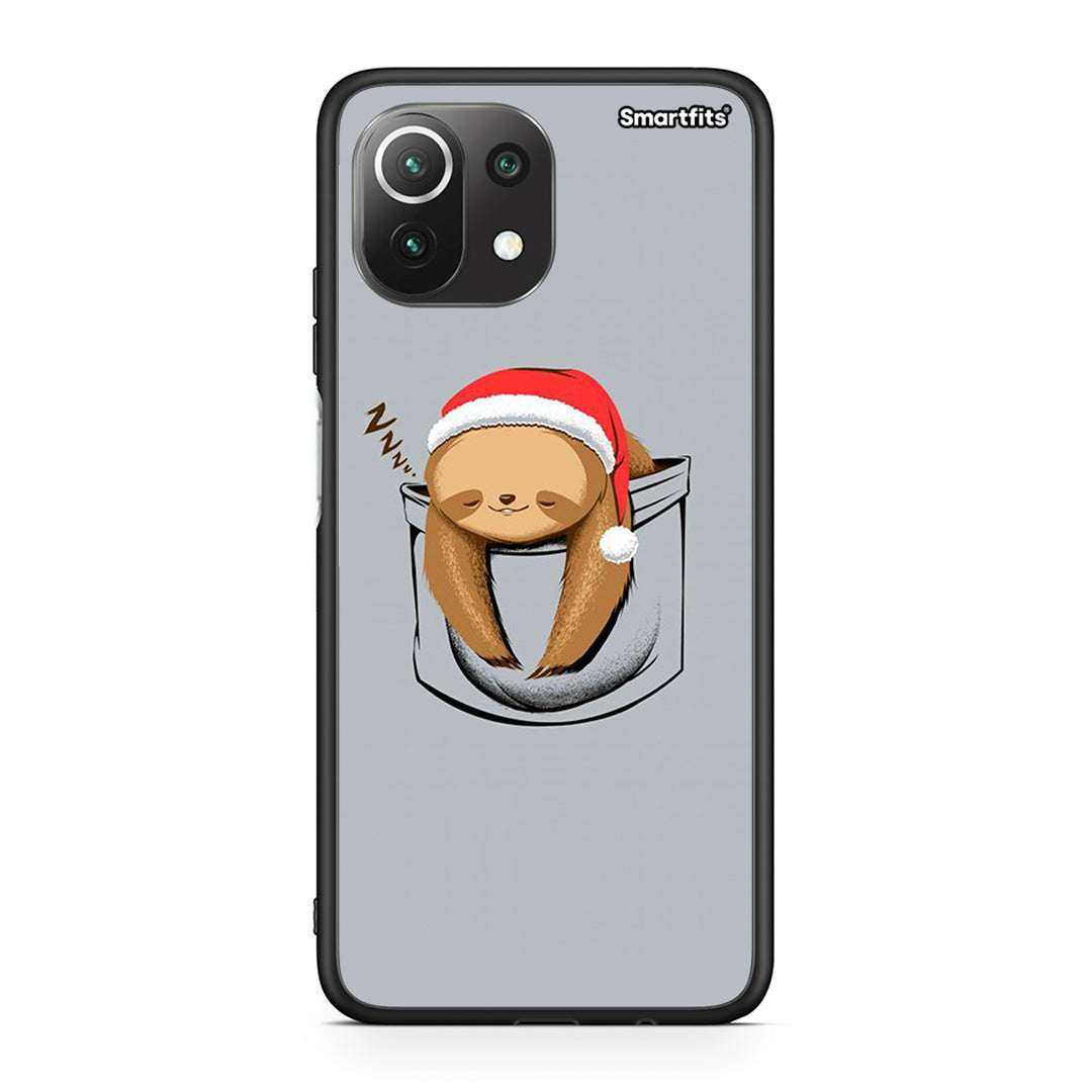 Xiaomi 11 Lite/Mi 11 Lite Xmas Zzzz θήκη από τη Smartfits με σχέδιο στο πίσω μέρος και μαύρο περίβλημα | Smartphone case with colorful back and black bezels by Smartfits