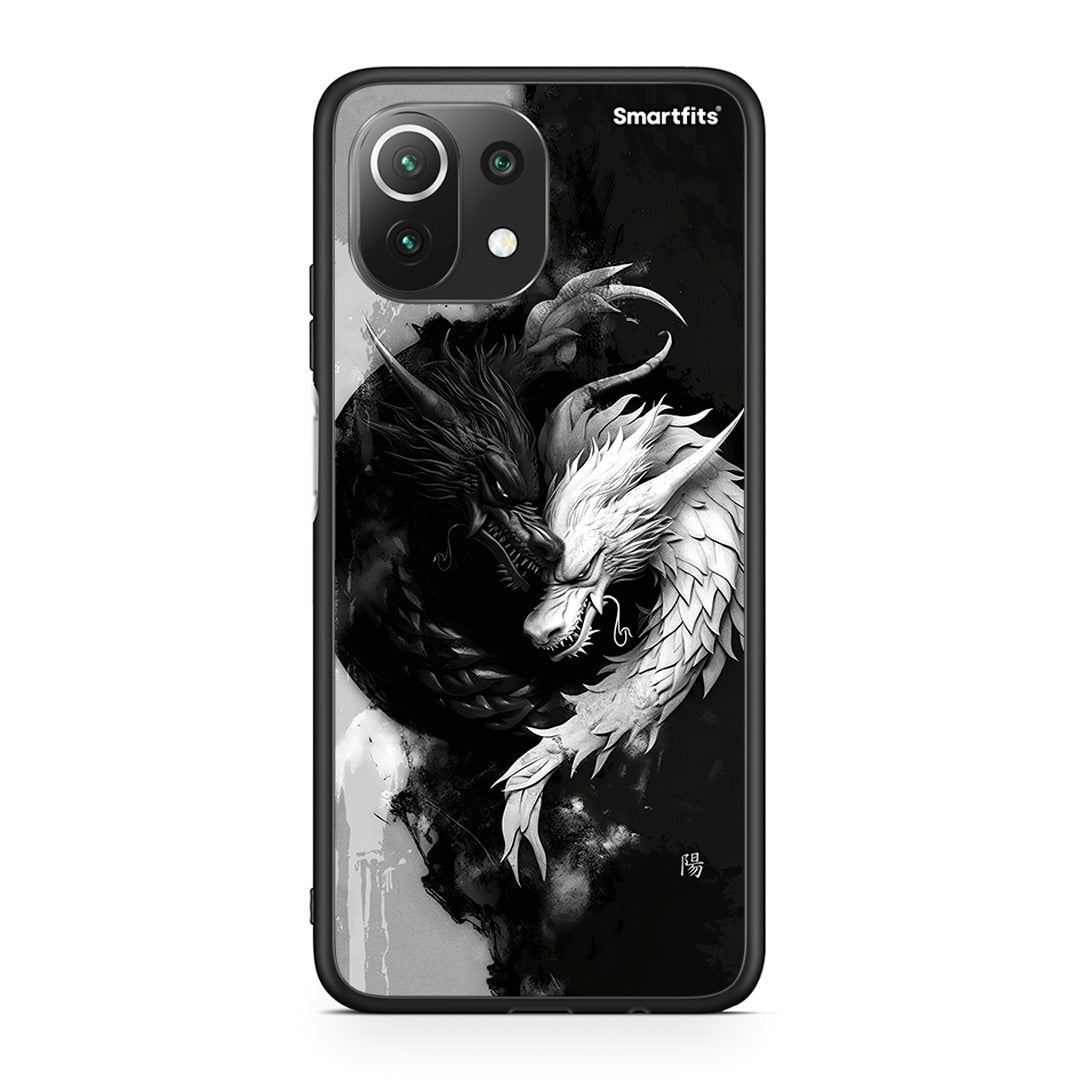 Xiaomi 11 Lite / Mi 11 Lite Yin Yang Θήκη από τη Smartfits με σχέδιο στο πίσω μέρος και μαύρο περίβλημα | Smartphone case with colorful back and black bezels by Smartfits