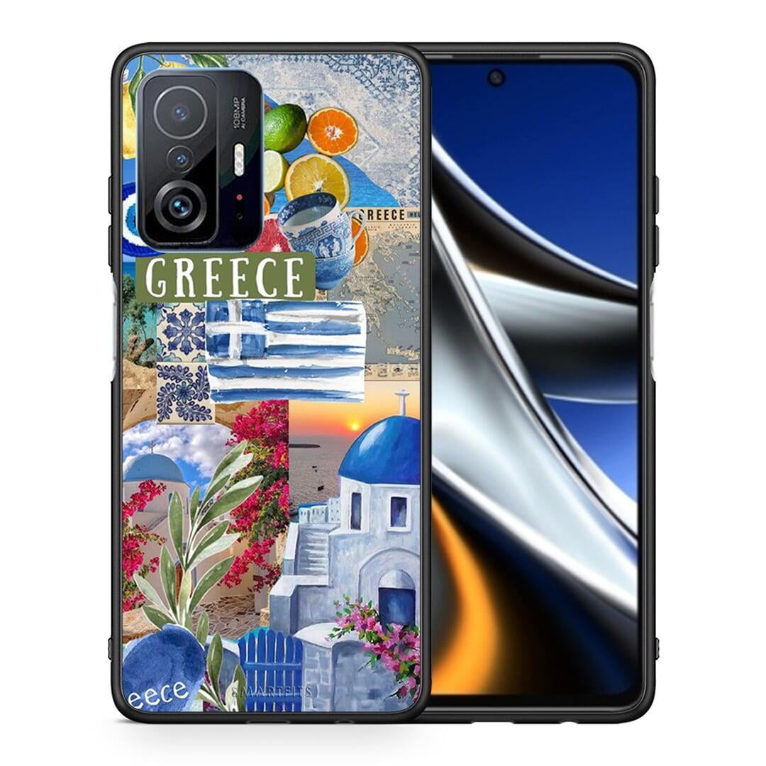 Θήκη Xiaomi 11T / 11T Pro All Greek από τη Smartfits με σχέδιο στο πίσω μέρος και μαύρο περίβλημα | Xiaomi 11T / 11T Pro All Greek case with colorful back and black bezels